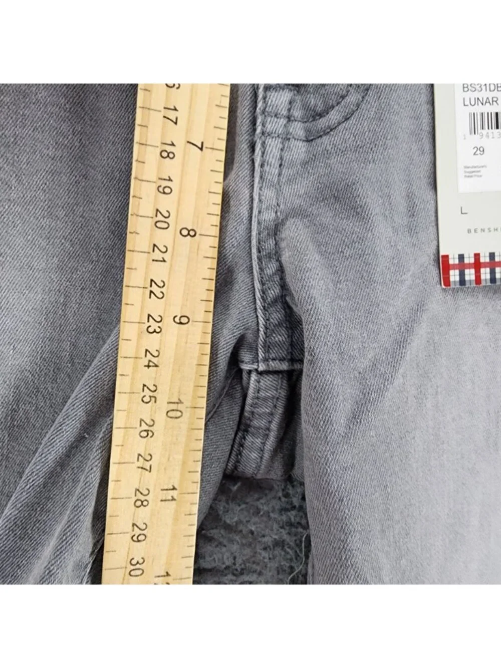 Ben Sherman Jeans Mens 29x32 Gray Stretch Low Rise Straight Fit *NWT*